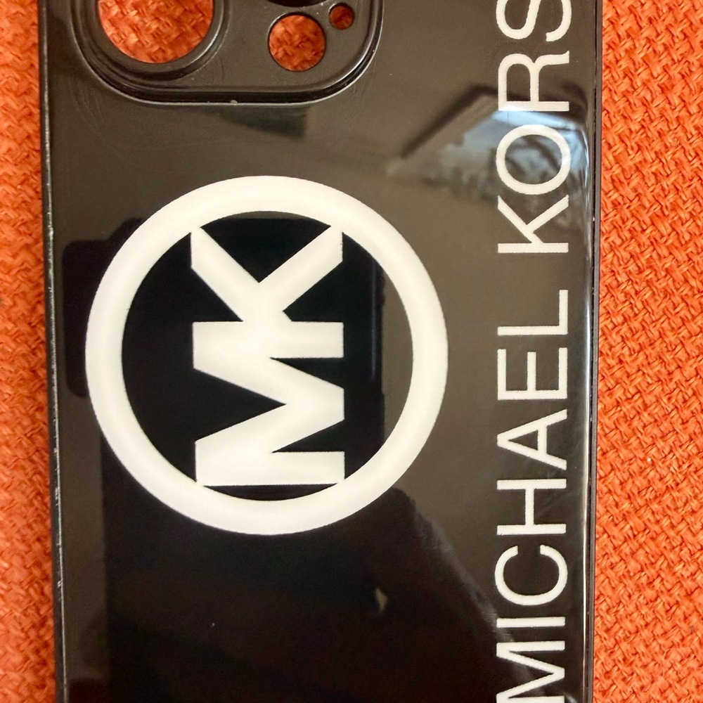 Michael Kors Black and White Logo Phone Case iPhone -14 pro